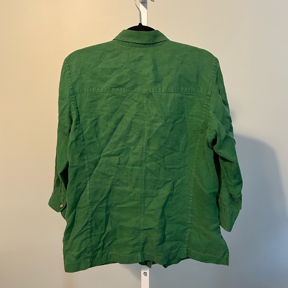 Lauren Ralph Lauren Green Button Down Shirt - Picture 3 of 3